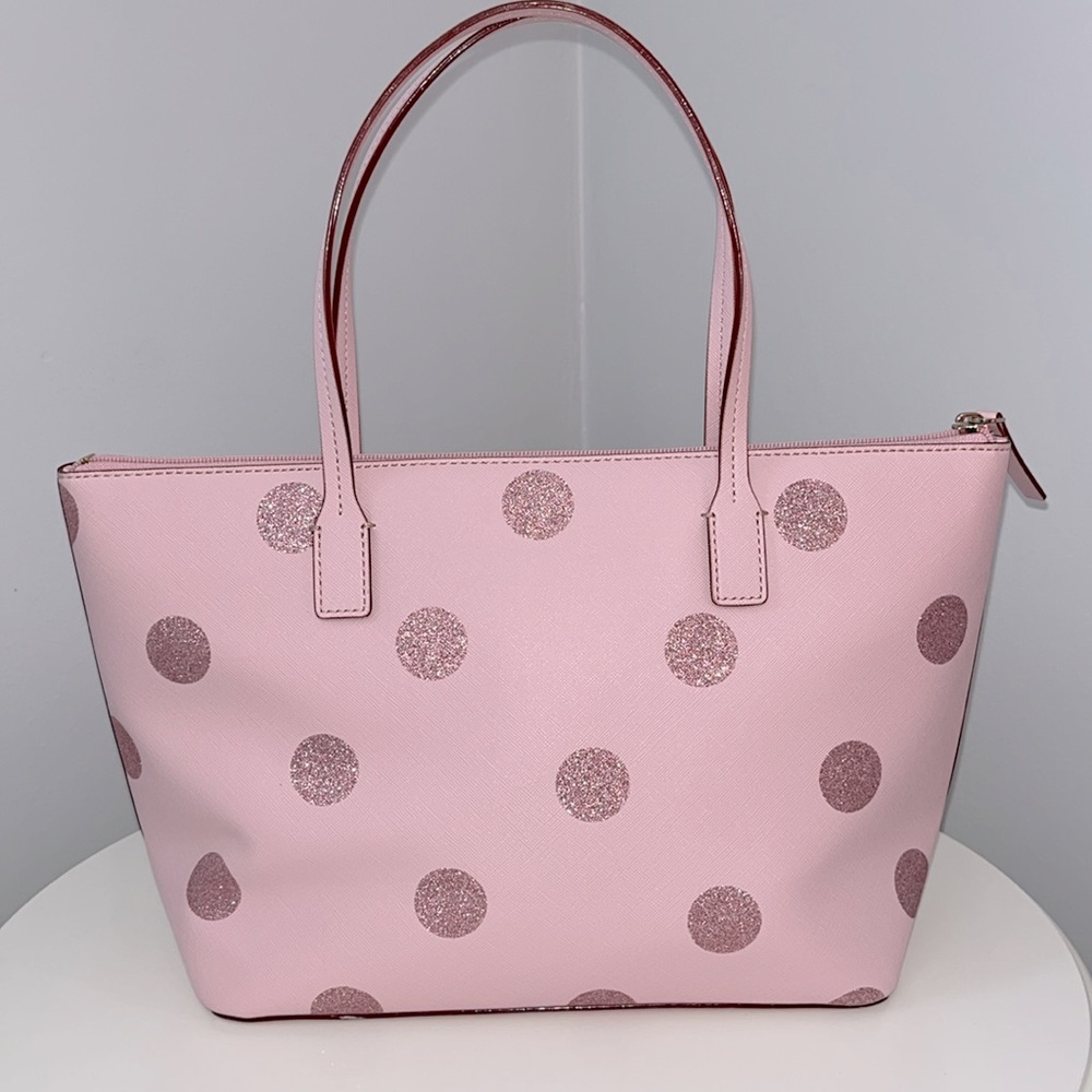 Kate Spade Pink Polka Dot Med Tote - Picture 3 of 15